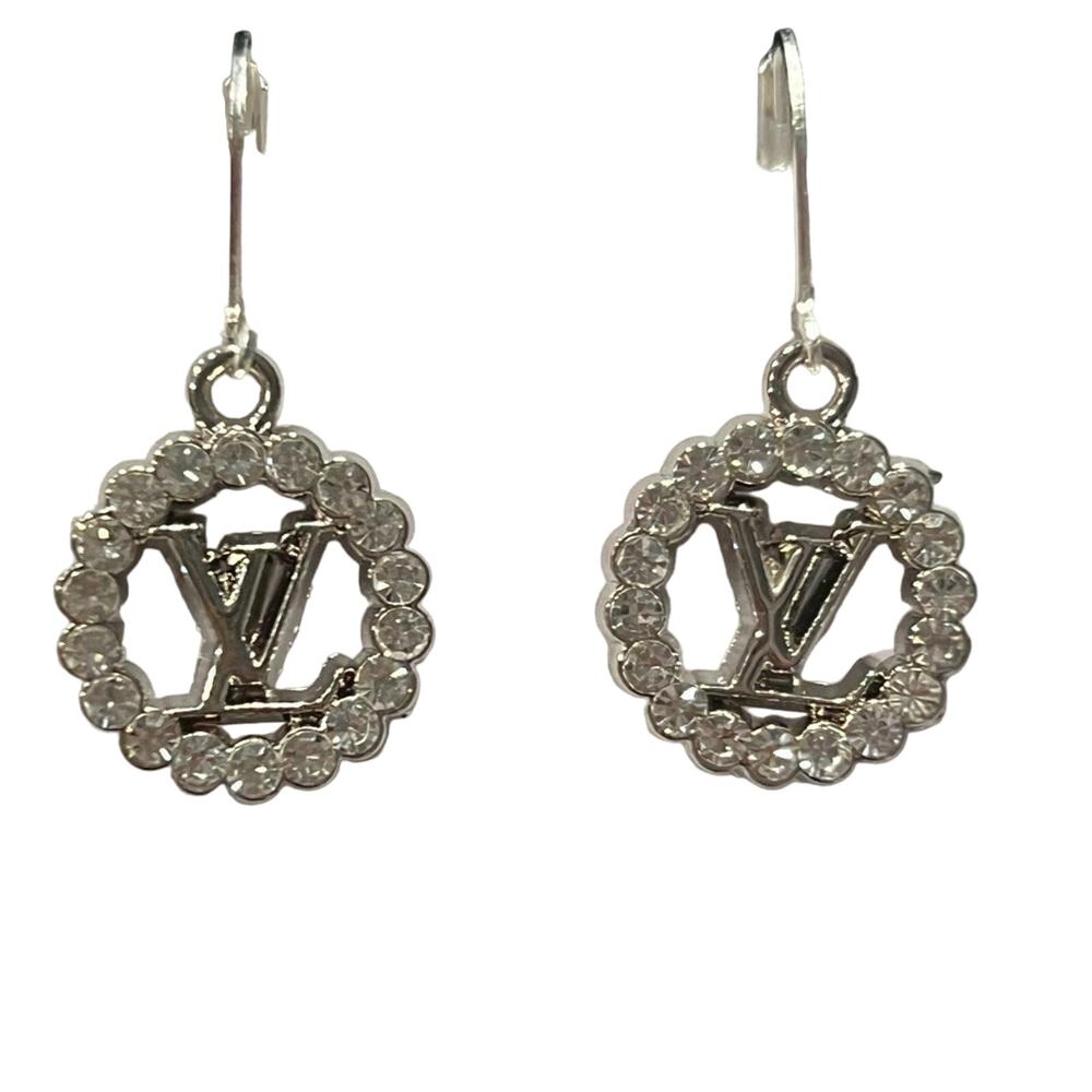 Louis Vuitton LV Zipper Pull Charm Lever Back Earrings (LVXX020)